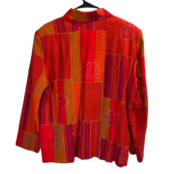 Alfred Dunner Womens Patchwork Beaded Sequins Stitched Jacket Plus Size 16 - Picture 8 of 16